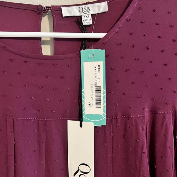 Q&A Capricia Clip Dot Top - Sz XXL (NWT) - Picture 2 of 6